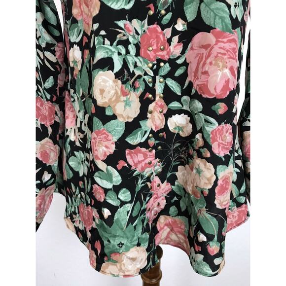 Lovers + Friends Top Blouse Pullover Floral Studded - Picture 5 of 10